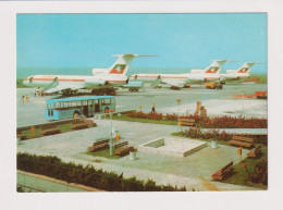 Bulgaria SOFIA Airport With BALKAN Airplanes TU-154, Jet, View Vintage Photo Postcard RPPc AK (128) - 1946-....: Modern Era