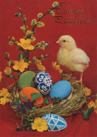 OSTERN HUHN EI Vintage Ansichtskarte Postkarte CPSM #PBP113.DE - Easter