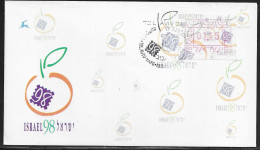 Israel.   The World Stamp Exhibition ISRAEL 98. Klussendorf Label.  Special Cancellation On Cachet Special Envelope - Brieven En Documenten