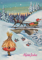 BABBO NATALE Natale Vintage Cartolina CPSM #PAJ949.IT - Santa Claus