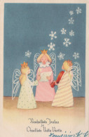ANGELO Buon Anno Natale Vintage Cartolina CPSMPF #PAG822.IT - Anges
