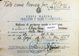 WW2 – 1941 BIGLIETTO DI PERMESSO - S6912 - Documents