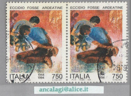 USATI ITALIA 1994 - Ref.0696A "AVVENIMENTI STORICI DELLA 2^ GUERRA" 1 Val. In Coppia - - 1991-00: Used