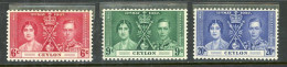 Ceylon MNH 1937 Coronation - Ceylan (...-1947)