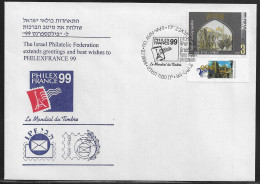 Israel.   PHILEXFRANCE 99.   The Israel Philatelic Federation Extends Greetings And Best Wishes To PHILEXFRANCE 99. - Storia Postale