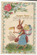 591  - Joyeuses Pâques - Lapin Et Poussins " En Relief" - Easter