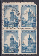 Pologne - République 1944 - 1960   Y & T N °  451  Bloc De 4 Oblitérés - Used Stamps