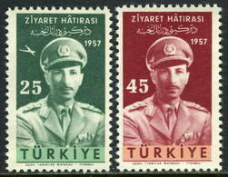 Türkiye 1957 Mi 1524-1525 MNH Afghan King Mohammed Zahir Shah, Airmail - Nuovi