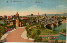 CPA - STRASBOURG - LES PONTS DU RHIN - VUE VES KEHL - Strasbourg