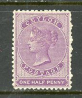 Ceylon-1863-"Queen Victoria"  MH - Ceilán (...-1947)