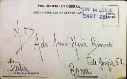 POW WW2 – WWII Italian Prisoner Of War In MIDDLE EAST AFRICA - Censorship Censure Geprüft  – S7734 - Militaire Post (PM)