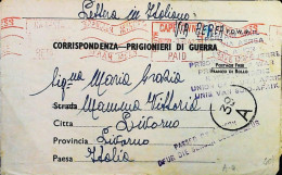 POW WW2 – WWII Italian Prisoner Of War In SOUTH AFRICA - Censorship Censure Geprüft  – S7740 - Poste Militaire (PM)
