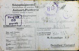 POW WW2 – WWII Italian Prisoner Of War In Germany - Censorship Censure Geprüft  – S7705 - Military Mail (PM)