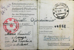 POW WW2 – WWII Italian Prisoner Of War In Germany - Censorship Censure Geprüft  – S7699 - Military Mail (PM)