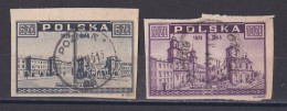 Pologne - République 1944 - 1960   Y & T N °  458  Et  460  Oblitérés - Usados