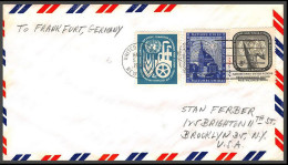 12665 13/3/1960 Premier Vol First Flight Lettre Airmail Cover Usa New York Frankfurt Germany United Nations Aviation - Aviones