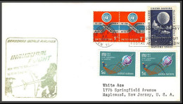 12657 Seaboard World Airlines 4/10/1966 Premier Vol First Flight Lettre Usa New York Scandinavia United Nations - Airplanes