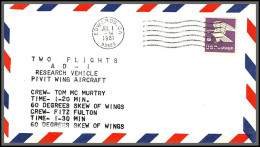 12597 2 Flights Ad-1 Aircraft Edwards Nasa Espace (space) 1/7/1981 Lettre Cover Usa  - 3c. 1961-... Briefe U. Dokumente