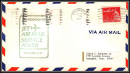 12510 Am 98 Columbia 15/6/1967 Inauguration Premier Vol First Flight Lettre Jet Air Mail Service Cover Usa Aviation - 3c. 1961-... Cartas & Documentos