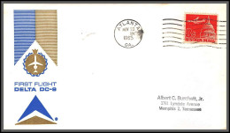 12424 23/11/1965 Atlanta Kansas City Premier Vol First Flight Delta Dc 9 Lettre Airmail Cover Usa Aviation - 3c. 1961-... Covers