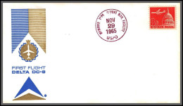 12425 29/11/1965 Memphis Kansas City Premier Vol First Flight Delta Dc 9 Lettre Airmail Cover Usa Aviation - 3c. 1961-... Cartas & Documentos