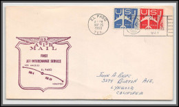 12390 Am 4 Am 29 El Paso 25/9/1960 Premier Vol First Jet Interchange Flight Lettre Airmail Cover Usa Aviation - 2c. 1941-1960 Briefe U. Dokumente