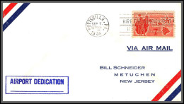 12351 Airport Dedication 7/9/1959 Pottsville Premier Vol First Flight Lettre Airmail Cover Usa Aviation - 2c. 1941-1960 Covers