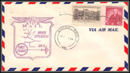 12327 Am 8 Dayton 7/1/1959 Delta Airlines Premier Vol First Flight Lettre Airmail Cover Usa Aviation - 2c. 1941-1960 Lettres