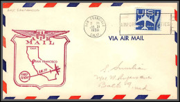 12320 Am 77 San Fancisco 31/7/1959 Premier Vol First Flight Lettre Airmail Cover Usa Aviation - 2c. 1941-1960 Lettres