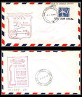 12328 Am 8 Detroit 12/1/1959 Delta Airlines Premier Vol First Flight Lettre Airmail Cover Usa Aviation - 2c. 1941-1960 Storia Postale