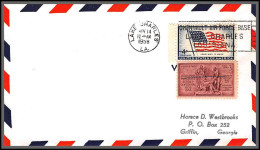 12296 Lake Charles 14/11/1958 Premier Vol First Flight Lettre Airmail Cover Usa Aviation - 2c. 1941-1960 Cartas & Documentos