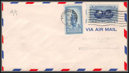12290 Poughkeepsie 1/12/1955 Premier Vol First Flight Lettre Airmail Cover Usa Aviation - 2c. 1941-1960 Briefe U. Dokumente