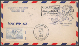 12282 Trans Polar Flight Kobenhavn Denmark Los Angeles 14/11/1954 Premier Vol Lettre Airmail Cover Usa Aviation - 2c. 1941-1960 Lettres