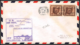 12252 Am 88 Philadelphia 17/4/1953 Premier Vol First Flight Lettre Airmail Cover Usa Aviation - 2c. 1941-1960 Cartas & Documentos