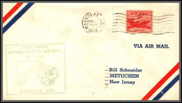 12247 Am 82 Magniolia 1/11/1953 Premier Vol First Flight Lettre Airmail Cover Usa Aviation - 2c. 1941-1960 Covers