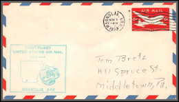 12248 Am 82 Magniolia 1/11/1953 Premier Vol First Flight Airmail Stationery Entier Usa Aviation - 2c. 1941-1960 Covers