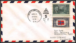 12226 Pittsburgh 15/4/1953 Lettre Airmail Cover Usa Aviation - 2c. 1941-1960 Lettres