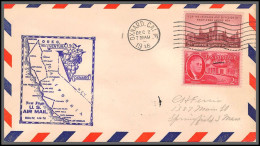 12178 Am 76 Oxnard 2/12/1946 Premier Vol First Flight Lettre Airmail Cover Usa Aviation - 2c. 1941-1960 Cartas & Documentos