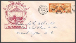 12143 Am 1001 Experimental Pick Up Route Pittsburgh 14/5/1939 Premier Vol First Flight Lettre Airmail Cover Usa Aviation - 1c. 1918-1940 Lettres
