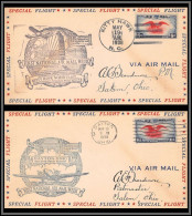 12113 Lot Bleu + Violet 1st National Airmal Week Kitty Hawk 19/5/1938 Premier Vol First Flight Lettre Airmail Cover Usa  - 1c. 1918-1940 Covers