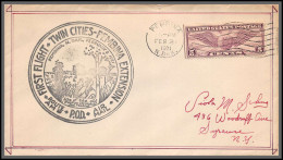 12075 Pembina 2/2/1931 Premier Vol First Flight Twin Cities Route Am 9 Lettre Airmail Cover Usa Aviation - 1c. 1918-1940 Brieven