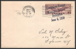 12047 Municipal Airport Dedication Hutchinson Kansas 6/6/1930 Premier Vol First Flight Lettre Airmail Cover Usa Aviation - 1c. 1918-1940 Brieven