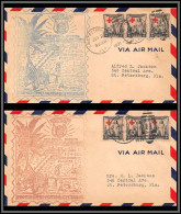 12076 St Petersburg Summer Vacation 2/6/1931 Lettre Airmail Cover Usa Aviation - 2c. 1941-1960 Brieven