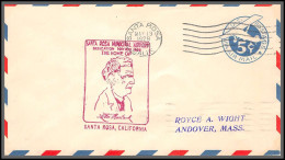 12011 Cachet Rose Santa Rosa Airport 13/5/1929 Premier Vol First Flight Entier Stationery Airmal Usa Aviation - 1c. 1918-1940 Covers