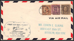 12004 10-11/11/1929 Premier Vol First Air Mail Flight Dedication Almosa Colorado Lettre Cover Usa Aviation - 1c. 1918-1940 Storia Postale