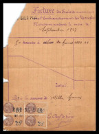 12969 1926 Verreries Richarme Rive De Gier Loire 1927 Timbre Fiscal Fiscaux Sur Document France - Cartas & Documentos