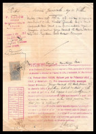 12984 Lille 1913 Société Générale Timbre Fiscal Fiscaux Sur Document France - Covers & Documents