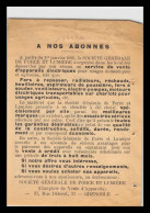 12959b Société Générale De Force Et Lumière Electricité Verreries Richarme Rive De Gier Loire 1926 Timbre Fiscal Fiscaux - Lettres & Documents