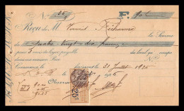 12960 25c Verreries Richarme Rive De Gier Loire 1926 Timbre Fiscal Fiscaux Sur Document France - Briefe U. Dokumente