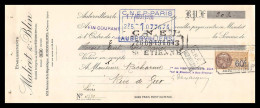 12957 60c Malicet & Blin Aubervilliers 1926 Verreries Richarme Rive De Gier Loire 1926 Timbre Fiscal Fiscaux France - Storia Postale